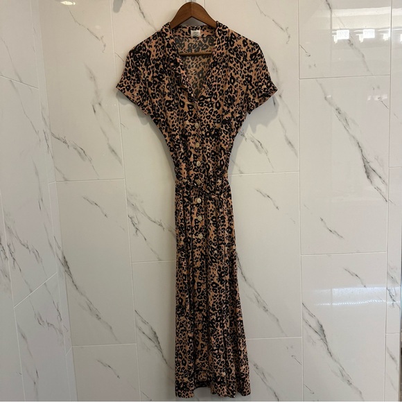 Aritzia leopard print shirt dress, XXS - Picture 3 of 9